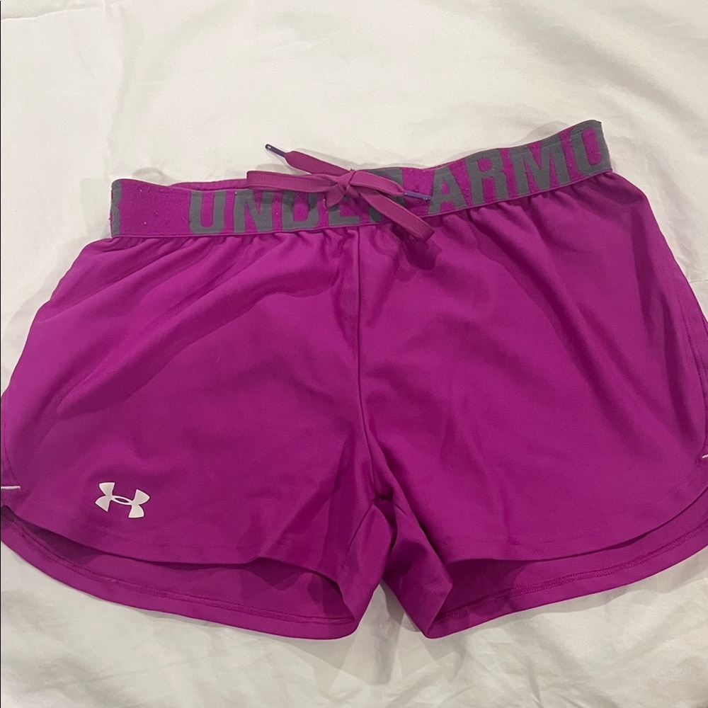 Under Armour Women's Magenta Athletic Shorts